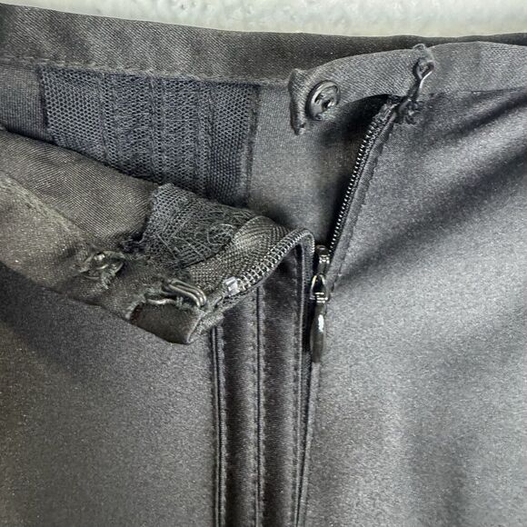 Vtg Tadashi Satin Sheer Maxi Skirt Size 10 Formal Flare Bottom Goth Vamp Witchy - Picture 9 of 11